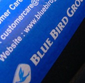 Blue Bird B 1456 DU Hampir Membuat Celaka