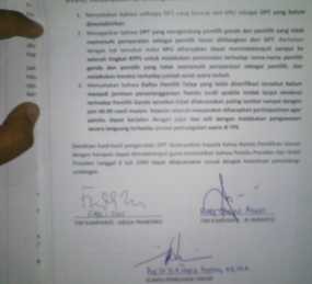 Inilah Laporan Bersama Soal DPT yang Diteken Ketua KPU