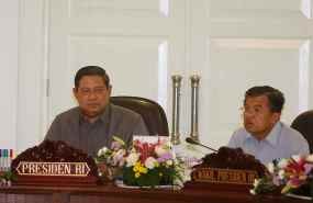 JK Dampingi SBY dalam Rakor KPK-Polri di Istana