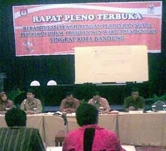 Rekapitulasi Suara Pilpres di Bandung