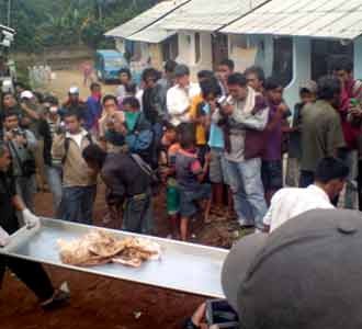 TKP Ditemukannya Potongan Kaki Manusia