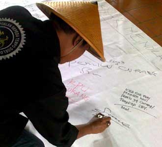 Aksi Tandatangan Tolak Pilpres Curang