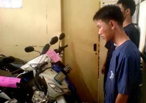 Maling Motor Geng Lampung Diringkus Polisi  