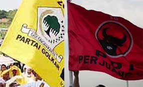 PDIP dan Golkar Tentukan Wajah Parlemen Mendatang