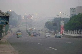 Kabut Asap di Kota Palangkaraya Mulai Berkurang
