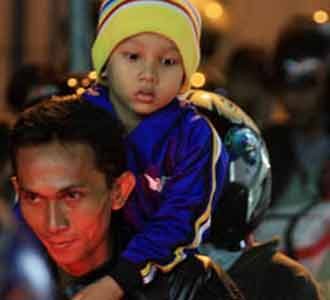 Anak-anak Ikut Mudik Motor