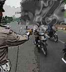 Tilang Oleh Oknum Polisi yang Sama-sama Melanggar