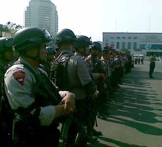 Gelar Pasukan Pengaman Pelantikan DPR