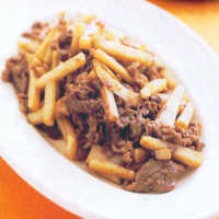 Tumis Daging dan Lobak a la Korea