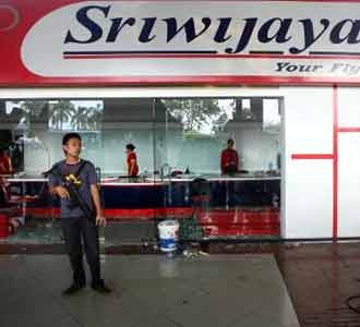 Counter Sriwijaya Air Dirusak