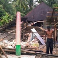 Disinfektan Disemprot di 320 Titik Reruntuhan
