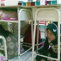 Simulasi Gempa, Sejumlah Siswa SD Rahmat Luka
