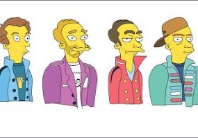 The Simpsons Ajak Fans Gambar Kartun Chris Martin
