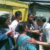 Penertiban Bangli di Sidorame Diwarnai Adu Mulut
