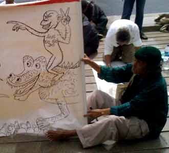 Anggogodo Menunggang Buaya