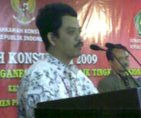 Eko Pramono Menangis di Podium MK