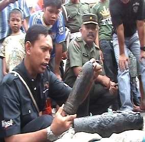 KP3 Belawan dan Denintel I/BB Amankan Proyektil Meriam Aktif