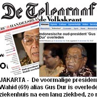 Gus Dur di Headline Media Massa Belanda
