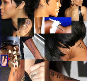 Lagi, Rihanna Mengukir Tubuh dengan Tinta