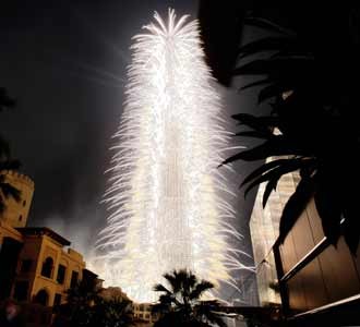 Pesta Kembang Api di Burj Dubai