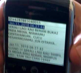 Susno Tunjukkan SMS Ancaman