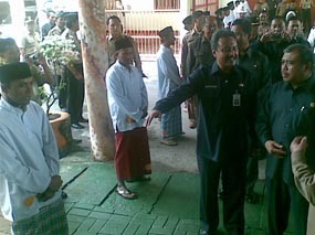 Kunjungan Menkum HAM ke Lapas Porong Disambut Sholawat