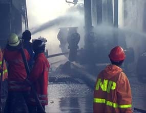 Pabrik Spong Maltex di Mojokerto Terbakar