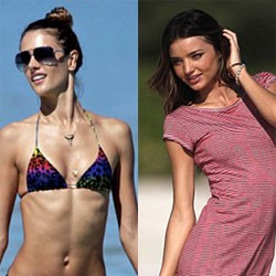 Miranda Kerr dan Alessandro Ambrosio Adu Seksi di Pantai