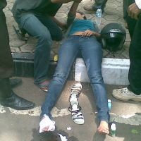 Terlindas Trailer, Biker Tewas Seketika 