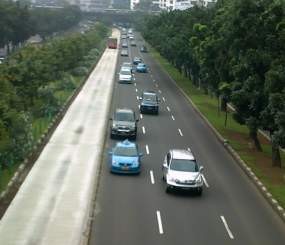 Jalan Sudirman Sepi Seperti Saat Lebaran 