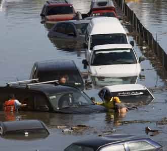 Banjir Meksiko, Lalin Terputus