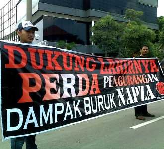 Mantan Pecandu Narkoba Berdemo
