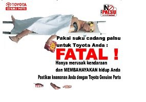 Hati-hati, Suku Cadang Toyota Palsu Beredar