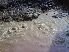 Semburan di SD Ketapang Keres Kandung Gas Mudah Terbakar