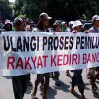 Zona Pamenang Minta Tahapan Pilbup Kediri Diulang 