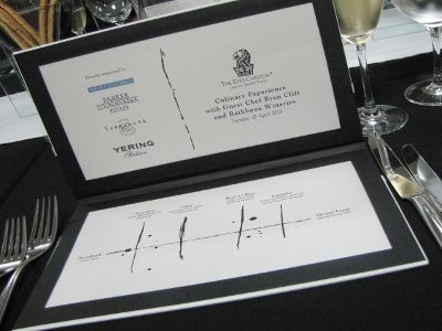Wine Dinner Chef Ryan Clift & Rathbone Wineries