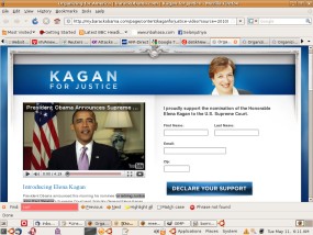Obama Promosikan Kagan Sebagai Hakim MA via Youtube