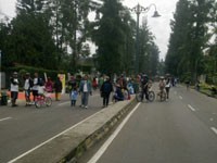 Olahraga Pagi di Area Car Free Day