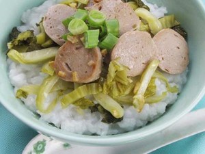 Resep Bubur: Bubur Bakso Sawi Asin