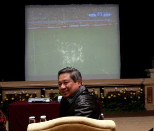 SBY Nonbar Piala Dunia di Bali