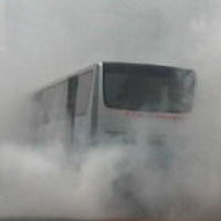 Bus Arimbi Terbakar di Tol Cipularang