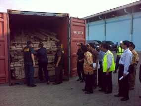 Penyelundupan 5 Kontainer Kayu ke Cina Digagalkan