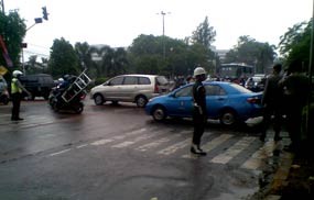 Sterilisasi Busway, PM & Samapta Ikut Amankan Lalu Lintas