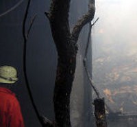 Bengkel Dilalap Api di Tanah Abang