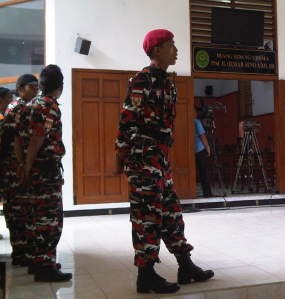  Laskar Merah Putih Kawal Sidang Kompol Arafat di PN Jaksel