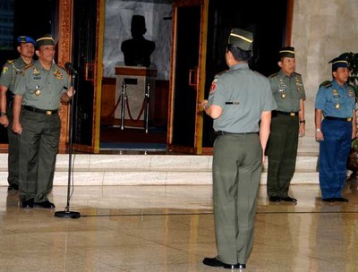 Panglima TNI Terima Laporan Kenaikan Pangkat