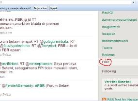FBR Mejeng di Trending Topic Twitter