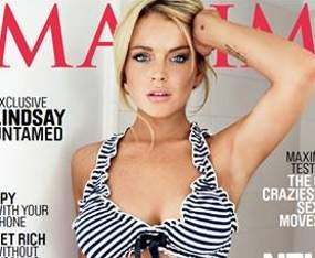 Sebelum Masuk Penjara, Lindsay Lohan Pose Seksi Untuk Maxim