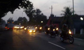 Pemudik Roda Dua Dominasi Jalanan dari Surabaya Hingga Kediri