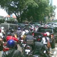 Pemudik Bermotor Mulai Ramaikan Jalan Soekarno Hatta